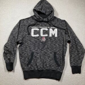 CCM County College of Morris Titans Hoodie Adult Medium Gray Pullover Sweatshirt